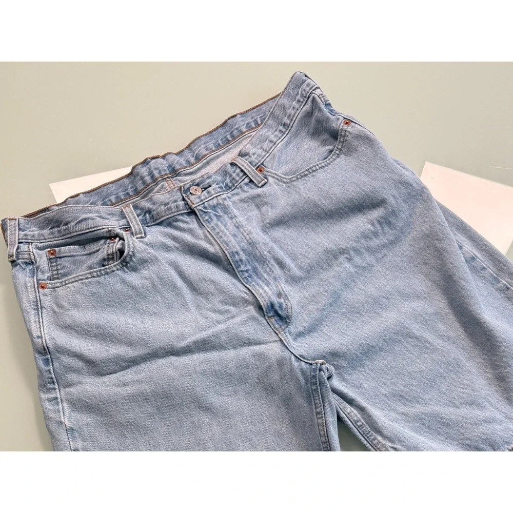Levis 469 Loose Shorts Mens 40x11 Light Blue Denim Jorts SkaterCore